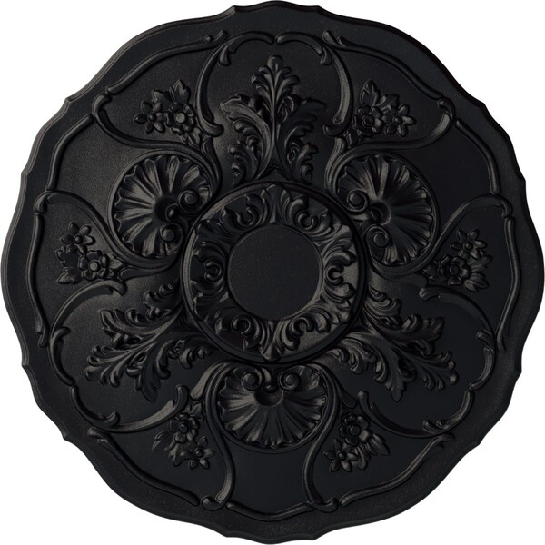 Ekena Millwork Cornelia Ceiling Medallion (Fits Canopies up to 4"), Hand-Painted Steel Gray, 22 1/2"OD x 1 1/2"P CM22CNSGS - main